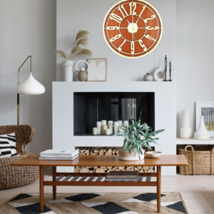 Wooden Silent Non-Ticking Wall Clock for Home Stylish Latest Designer Wall Clock for Home Living Room Bedroom Office Hall